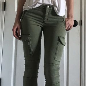 Zara Green Cargo Pants